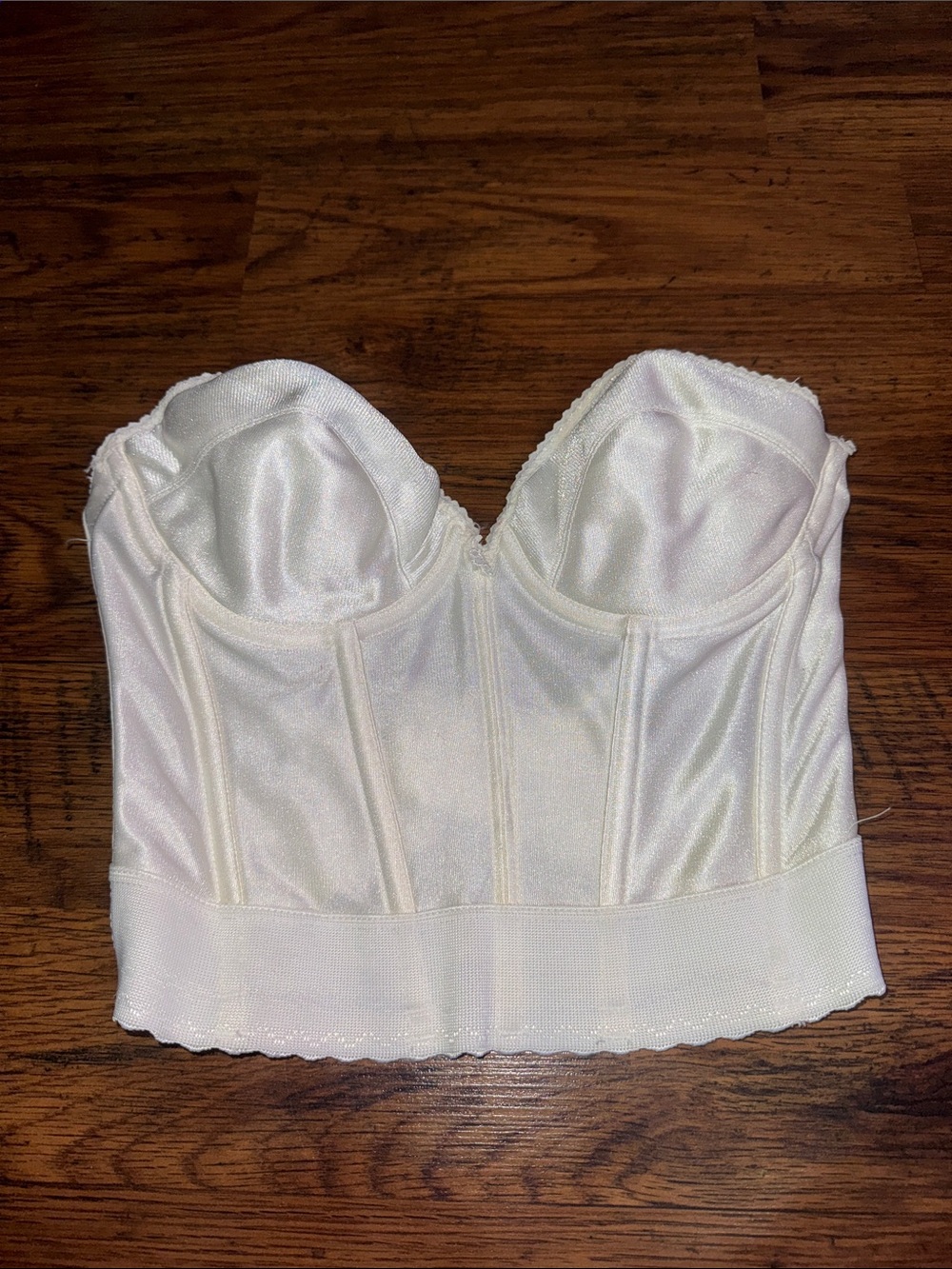 Longline Strapless Bustier Bra in White 29.T